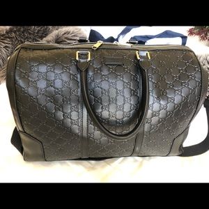 Gucci Style Carry On Duffel Bag